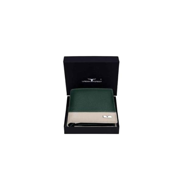 URBAN FOREST Seattle Green/Sand Leather Wallet