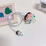 Charger Case Cover with Full Cable Protector 3D Cute Pattern Back Cover Silicone Compatible for iPhone Charger Only 18W & 20W iPhone 16,iPhone 13,iPhone 15,iPhone 14
