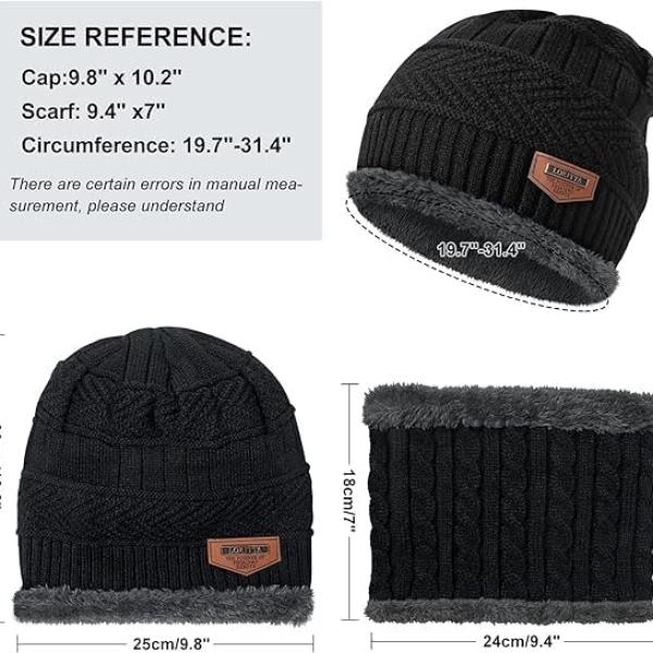 Fitness Mantra® Gym Winter Cap & Muffler for Men & Women| Beanie Cap| 1 Set