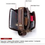 Best  Unisex Genuine Leather Messenger/Crossbody/Sling Bag (Hunter Brown) Compatible with I PAD & Mini Laptop or Tablet upto 9 Inches