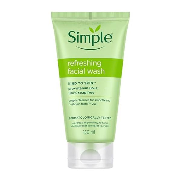 Simple Kind To Skin Refreshing Facial Wash 150 ml |Facewash that doesn't dry out your skin| For All Skin Types