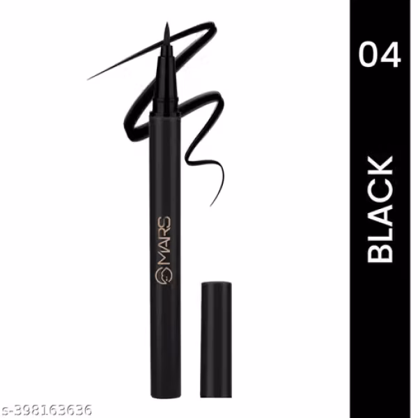 Mars City Strokes Charming Eyes Liquid Eyeliner Smooth Glide Long-lasting 1 ml (Black)