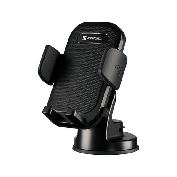 M4 Car Phone Holder Stand with 360 Degree Rotation, Strong Grip, Suction Cup Mount, Single Hand Use, Shockproof Build, Mobile Stand for Car