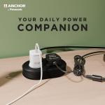 Anchor by Panasonic 2 Universal Socket Extension Board, 6A Spike Guard with 1.2-Meter Heavy Duty Cord for Home and Office Usage, 2 Way Power Strip with LED Indicator,