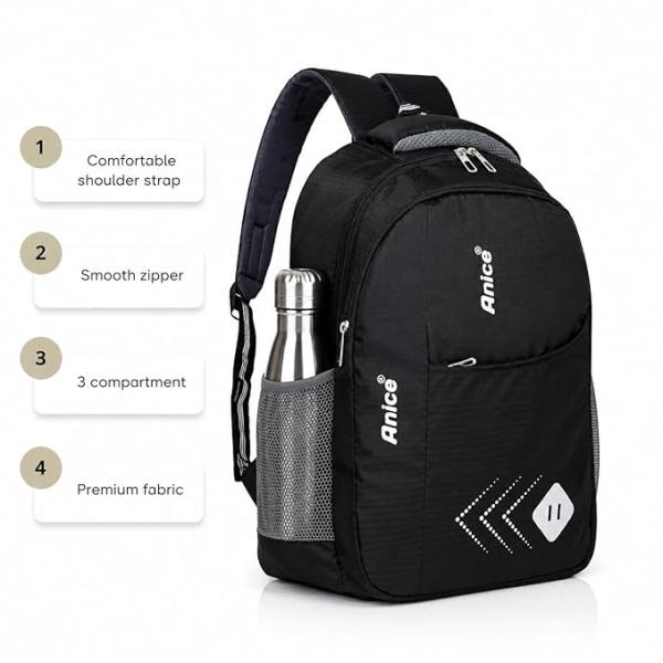 ANICE 30L Laptop Backpack for Men & Women School Bag Travel & College Bag School Bag for Boys Girls Man Woman | Laptop Bagpack