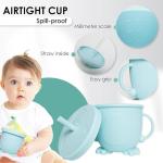 Free Silicone Baby Feeding Set | Microwave Safe | Complete Set for Feeding & Baby Training | Anti-Slip Base | Babies & Toddlers with Suction Plate Bowl Cup Spoon Fork & Bib