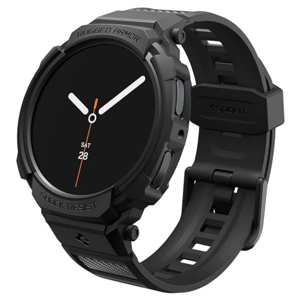 Rugged Armor Pro for Sam Spigen Rugged Armor Pro for Samsung Galaxy Watch 8/9 (44mm) Case with Strap - Matte Blacksung Galaxy Watch 8/9 (44mm) Case with Strap - Matte Black
