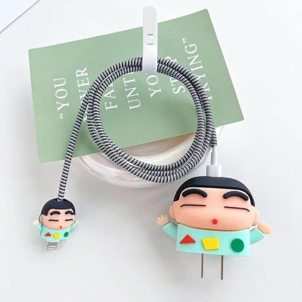 Charger Case Cover with Full Cable Protector 3D Cute Pattern Back Cover Silicone Compatible for iPhone Charger Only 18W & 20W iPhone 16,iPhone 13,iPhone 15,iPhone 14