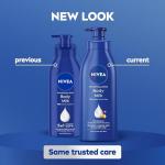 NIVEA Nourishing Body Milk 600ml Body Lotion | 72Hr Hydration | Deep Moisture Care for Very Dry Skin | Smooth, Radiant & Healthy Looking Skin Care