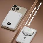 10000mAH Power Bank | Fast Charging Powerbank for iPhone, Android & All Qi Devices | Digital Display & Strong Magnet Hold | Magnetic Ring & Cable Included