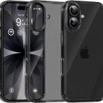 Anti Scratch Semi Translucent Cover for iPhone 16 Case, Premium PC + TPU Phone Cases Drop Proof, Slim Anti Yellowing Never Yellowing Shockproof