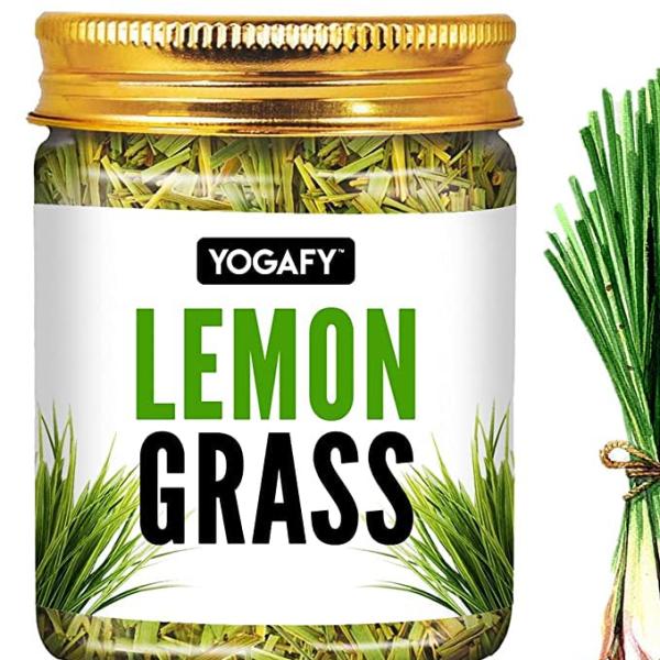 YOGAFY - Lemongrass Herbal Tea Leaves || Boost Metabolism Used For Detox || 100 Grams