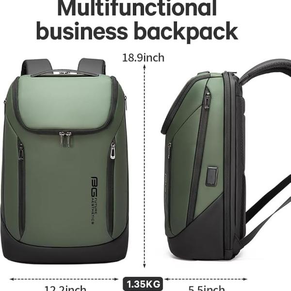 Our Best Selling Red Lemon BANGE Captain Business Smart Backpack Water-Resistant fit 15.6 Inch Laptop Backpack with USB Charging Port,Travel Durable Backpack for Men and Women