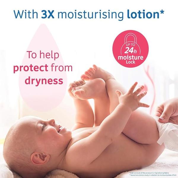 Johnson's Baby Wet Wipes | 504 Wipes | Alcohol & Soap Free | Prevents Rashes & Redness | with 3X Moisturising Lotion | As Mild as Pure Water | Enriched with Glycerin