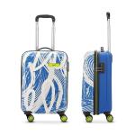 Skybags  Printed Cabin Size Hard Case Trolley Bag, Blue-White Lightweight, Stylish, 8-Wheels,  Case, Combination Lock, Compact Travel Luggage, 5-Year Global Warranty