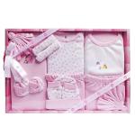 Unisex Kids Cotton Solid Clothing Gift Set -13 Pieces