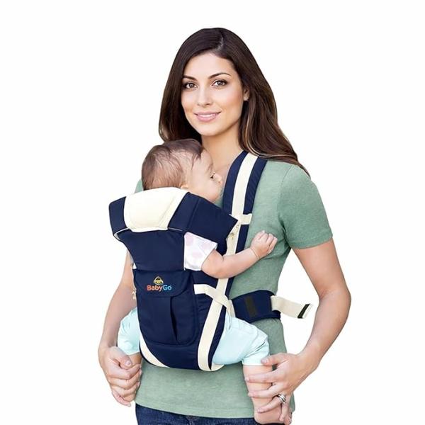 Kids 4-in-1 Adjustable Baby Carrier Cum Kangaroo Bag | Multiple Carry Positions: Front, Back, Hip - Comfortable & Adjustable with Safety Belt and Buckle Straps