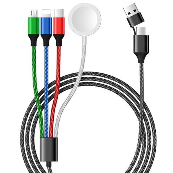4 In 2 iWatch Charger Cable, USB C Multi Charging Cord