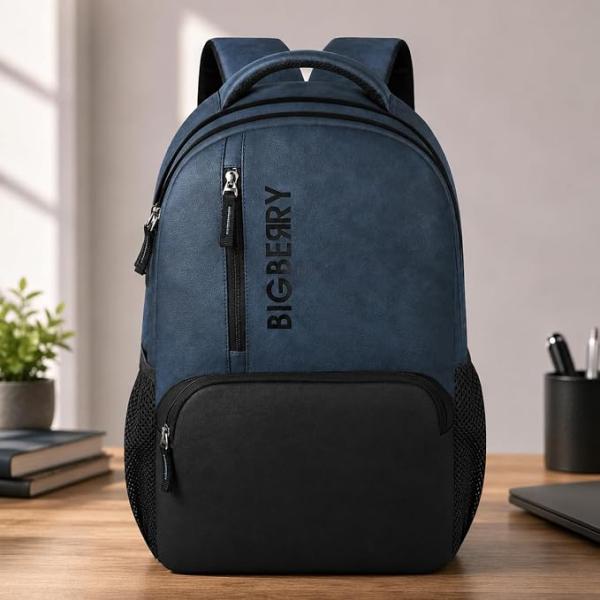 BIGBERRY Rodeo Leather Laptop Backpack for Men & Women | Water Resistant Medium Office, Travel, College Bag | Fits Up to 15.6 Inch Laptop |