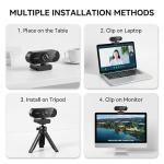 Webcam for PC with Microphone HD 1080P USB Webcams Noise Cancellation Wide Angle Lens Auto Light Correction USB for Zoom Skype Facetime Windows Linux macOS for Live Streaming
