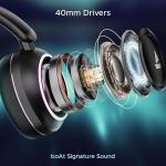 boAt Rockerz 480, RGB LEDs,6 Light Modes, 40mm Drivers,Beast Mode, 60H Battery, ENx Tech, App Support, Bluetooth Headphones, Wireless Over Ear Headphone with Mic