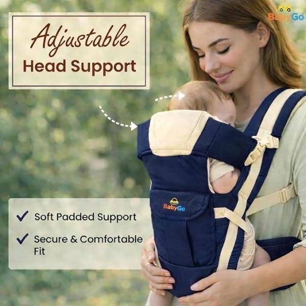 Kids 4-in-1 Adjustable Baby Carrier Cum Kangaroo Bag | Multiple Carry Positions: Front, Back, Hip - Comfortable & Adjustable with Safety Belt and Buckle Straps
