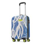 Skybags  Printed Cabin Size Hard Case Trolley Bag, Blue-White Lightweight, Stylish, 8-Wheels,  Case, Combination Lock, Compact Travel Luggage, 5-Year Global Warranty