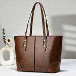 Best selling Diva Dale Women's Leather Tote Bag, Brown, Shoulder Handbag with Interior Pockets