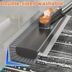 3 in 1 Bathroom Cleaning Brush with Wiper - Heavy Duty Long Handle 360° Rotate Floor Scrubber Brush, Tiles Cleaning, Floor Scrub for Kitchen and Bathroom ALLl