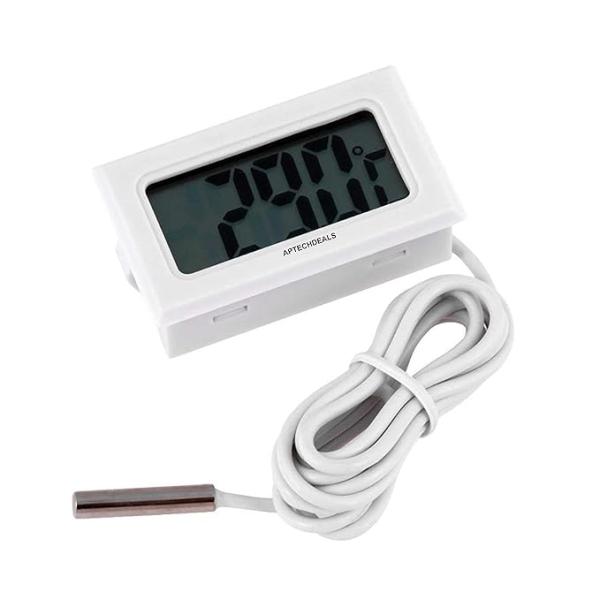 Mini LCD digital thermometer sensor wired for Room temperaure/fridges, Indoor Outdoor Portable Pocket LCD Electronic Temperature Meter Tester Instant Read Thermocouple