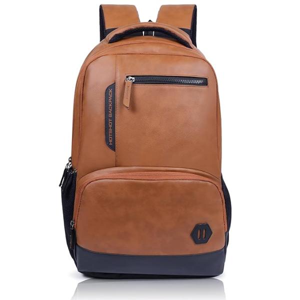 HOTSHOT BAGS VINTAGE FAUX LEATHER|LAPTOP BAG|MEN & WOMEN|OFFICE BACKPACK|COLLEGE BACKPACK