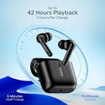 boAt Airdopes  Low Latency, ENx Tech, 42HRS Battery, Fast Charge, Stream Ad Free Music via App Support, Bluetooth Earbuds, TWS Ear Buds Wireless Earphones with mic