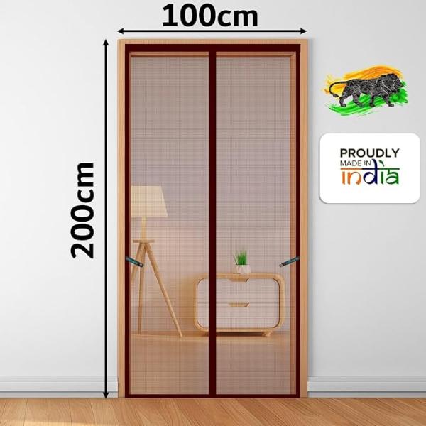 LifeKrafts Polyester Magnetic Mosquito Net for All Door Types & Sizes, Auto-Closing Insect Screen/Curtain to Keep Mosquito & Flies Out, (200x100 cm)