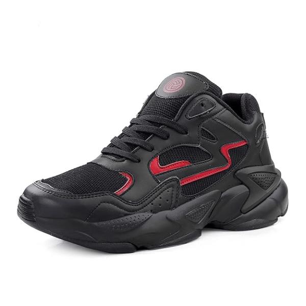 Bacca Bucci' Best  Men Lace Up Running Shoes Black