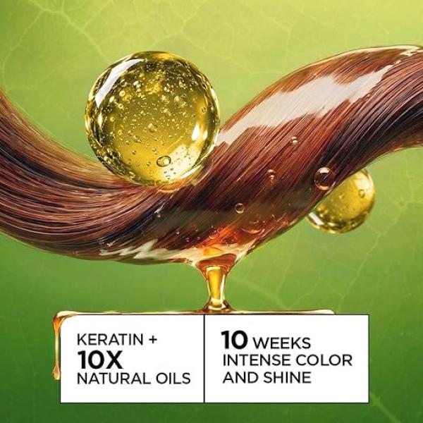 Garnier Color Naturals infused Shade 1 Natural Black Ammonia-Free Permanent Hair Color | 10X Natural Oils + Keratin Serum | 100% Grey Coverage | 10 Weeks of Intense Color & Shine