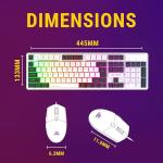 LED Wired Gaming Keyboard and Mouse Combo, 104 Keys Rainbow Backlit Membrane Keyboard,Upto 3600 DPI RGB Gaming Mouse,7 Colour RGB Mouse for PC Laptop Xbox