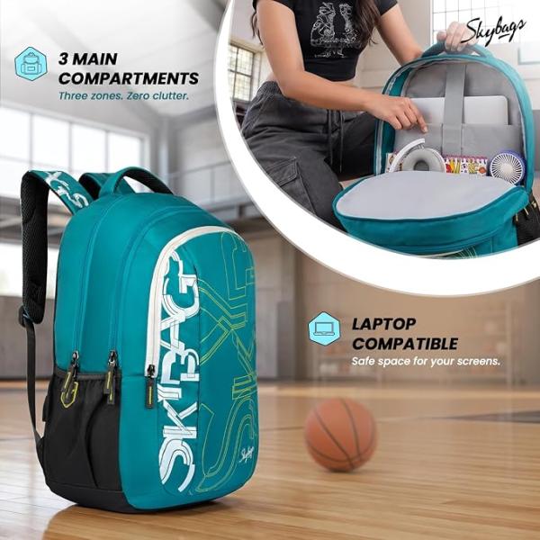 Skybags Brat Pro Max 35L Laptop Backpack (Upto 15.6"), 3 Compartments uisex