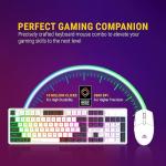 LED Wired Gaming Keyboard and Mouse Combo, 104 Keys Rainbow Backlit Membrane Keyboard,Upto 3600 DPI RGB Gaming Mouse,7 Colour RGB Mouse for PC Laptop Xbox