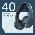 boAt Rockerz 411, 40Ms Low Latency, 40Hrs Battery, 40Mm Drivers, ENx Tech, App Support, Bluetooth Headphones, Wireless Over Ear Headphone with Mic (Bold Blue)
