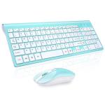 cimetech Wireless Keyboard and Mouse Combo, 2.4G Comfortable Ultra Slim Ergonomic Keyboard, Plug and Play Compact Full Size Keyboard for Mac, Windows, Laptop, Tablet, Computer
