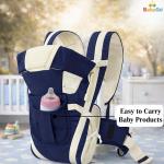 Kids 4-in-1 Adjustable Baby Carrier Cum Kangaroo Bag | Multiple Carry Positions: Front, Back, Hip - Comfortable & Adjustable with Safety Belt and Buckle Straps
