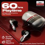 GOBOULT x Mustang Dyno Earbuds with 60H Playtime, App Support, Dual Pairing, 4 Mics ENC, 45ms Low Latency, 13mm Drivers, Touch Controls, Made in India, IPX5 Ear Buds Wireless
