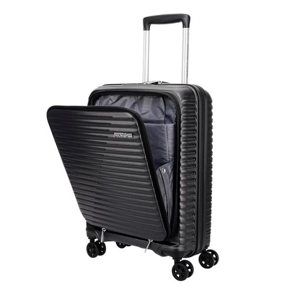 American Tourister |Small Size Cabin Trolley Bag |360° 8 Wheel Spinner Travel Luggage with Laptop Compartment|Hard Case Polypropylene Suitcase|Recessed TSA Lock with USB Port