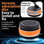4 Magnetic Phone Stand Holder, 360° Rotating Desktop Mobile Stand, Adjustable Height & Viewing Angle, Strong Full-Circle Magnetic Mount, Portable for All Smartphones - Orange