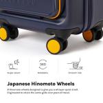 MOKOBARA Transit Cabin Pro 15.6 Inch Laptop Trolley Bag 56cm 40L Blue Lightweight Polycarbonate Hardshell Front Tech Compartment TSA Lock Premium Zippers 8 Silent Ninja Wheel