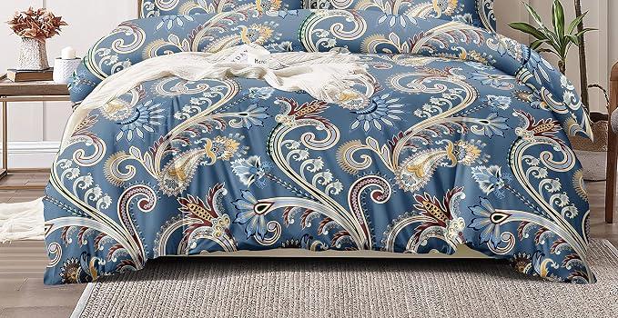 Cotton Feel Glace Cotton Elastic Fitted Printed King Size Double Bed Bedsheet With 2 Pillow Cover