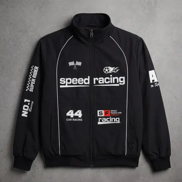 ZEPPI Men Printed Biker/Riding Jacket